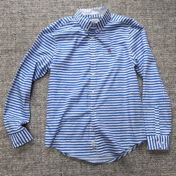 Horizontally Striped Penguin Shirt - Picture 1 of 4